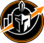 Logo Guerreiro Financeiro capacete guerreiro com setas de crescimento